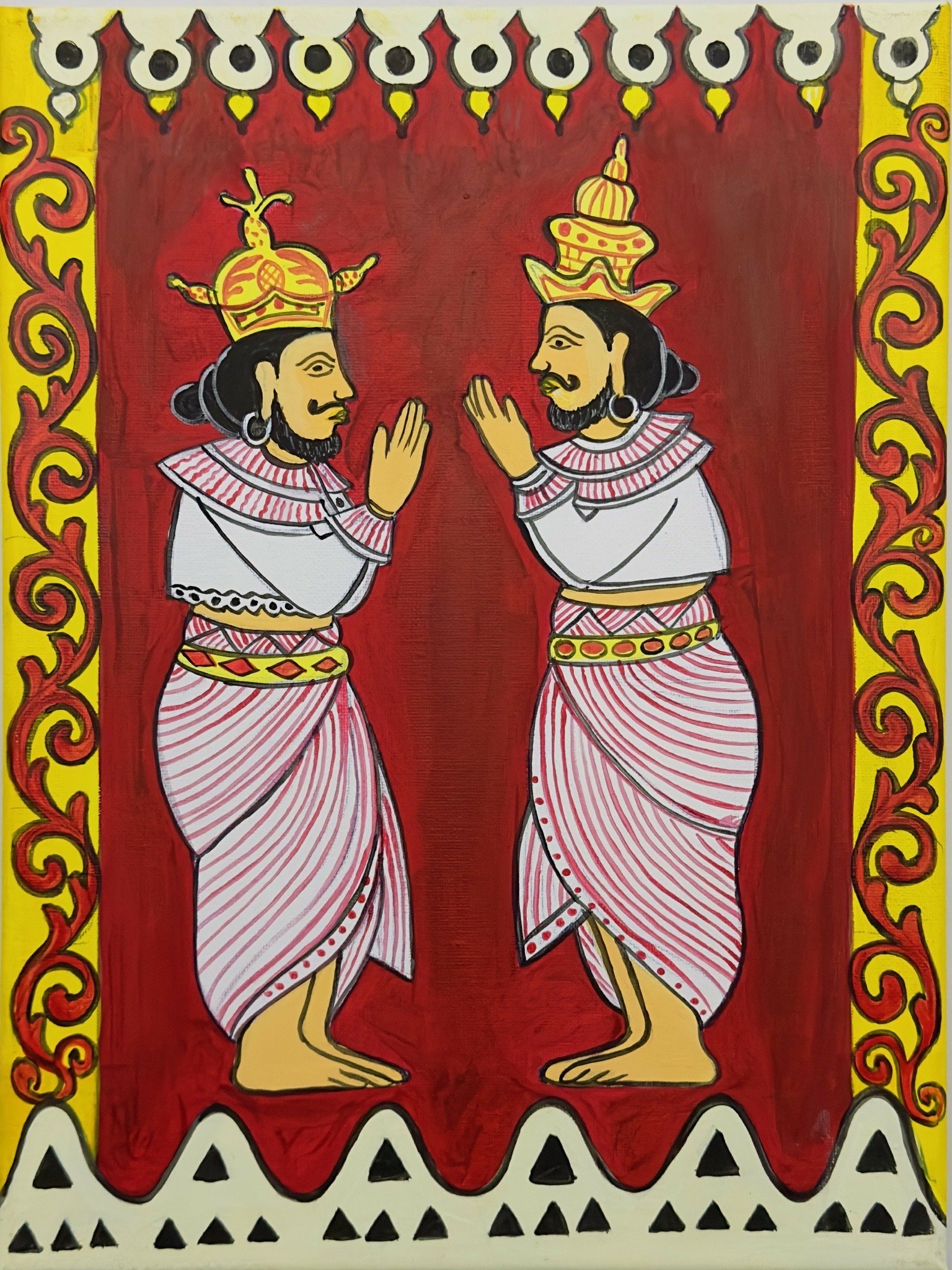 Kandyan Traditional Painting on Canvas