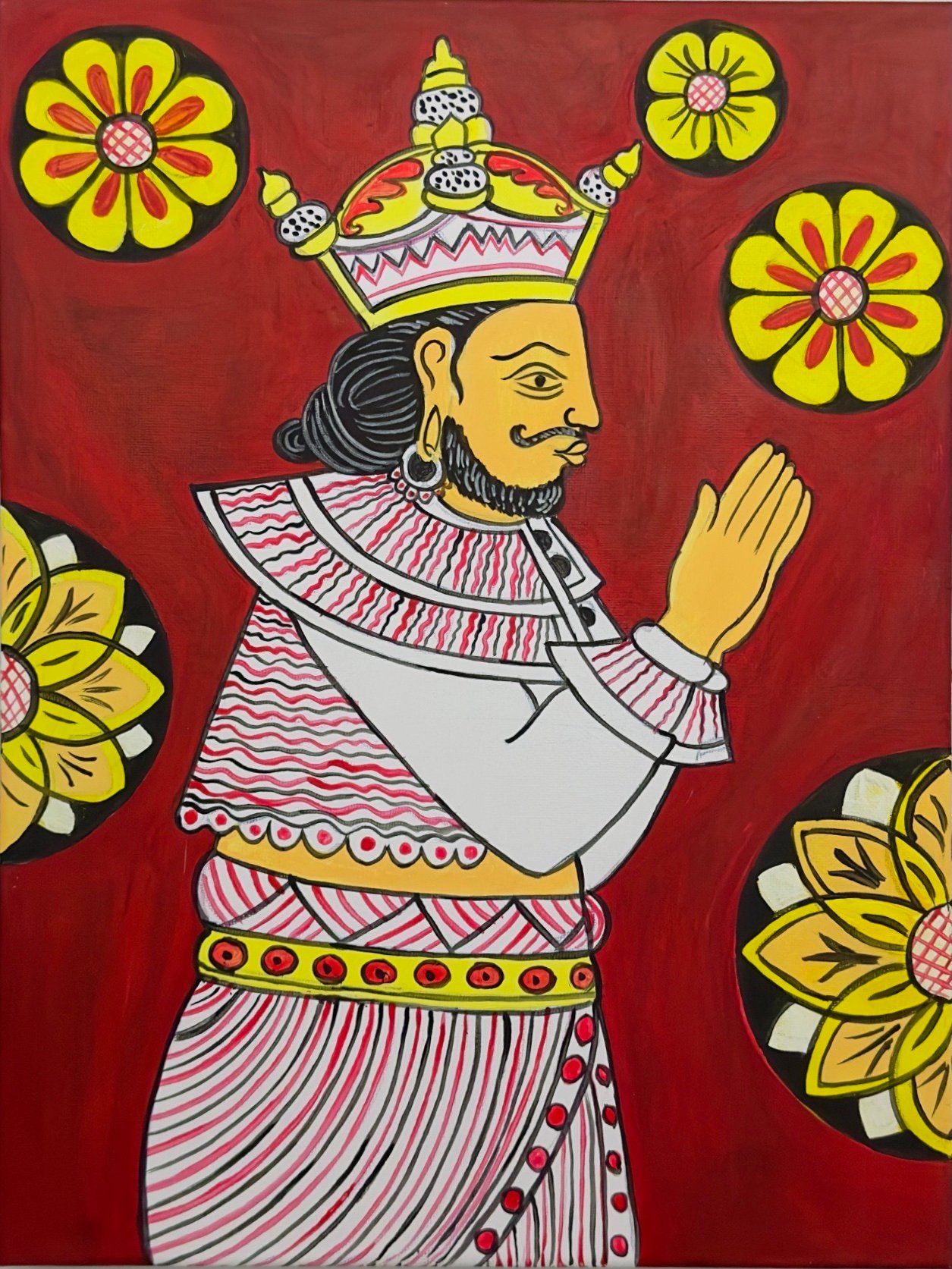 Kandyan Traditional Painting on Canvas
